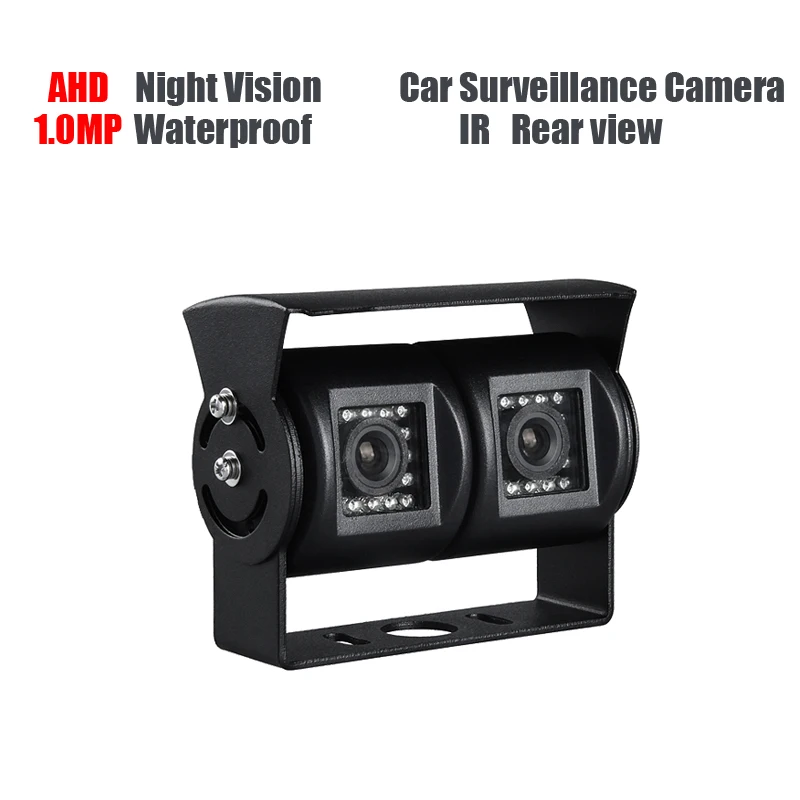 

AHD 1.0MP Dual Cam IR Night Vision Waterproof Rear View Parking Backup Reversing Camera for Vehicle Truck Bus Vans Surveillance