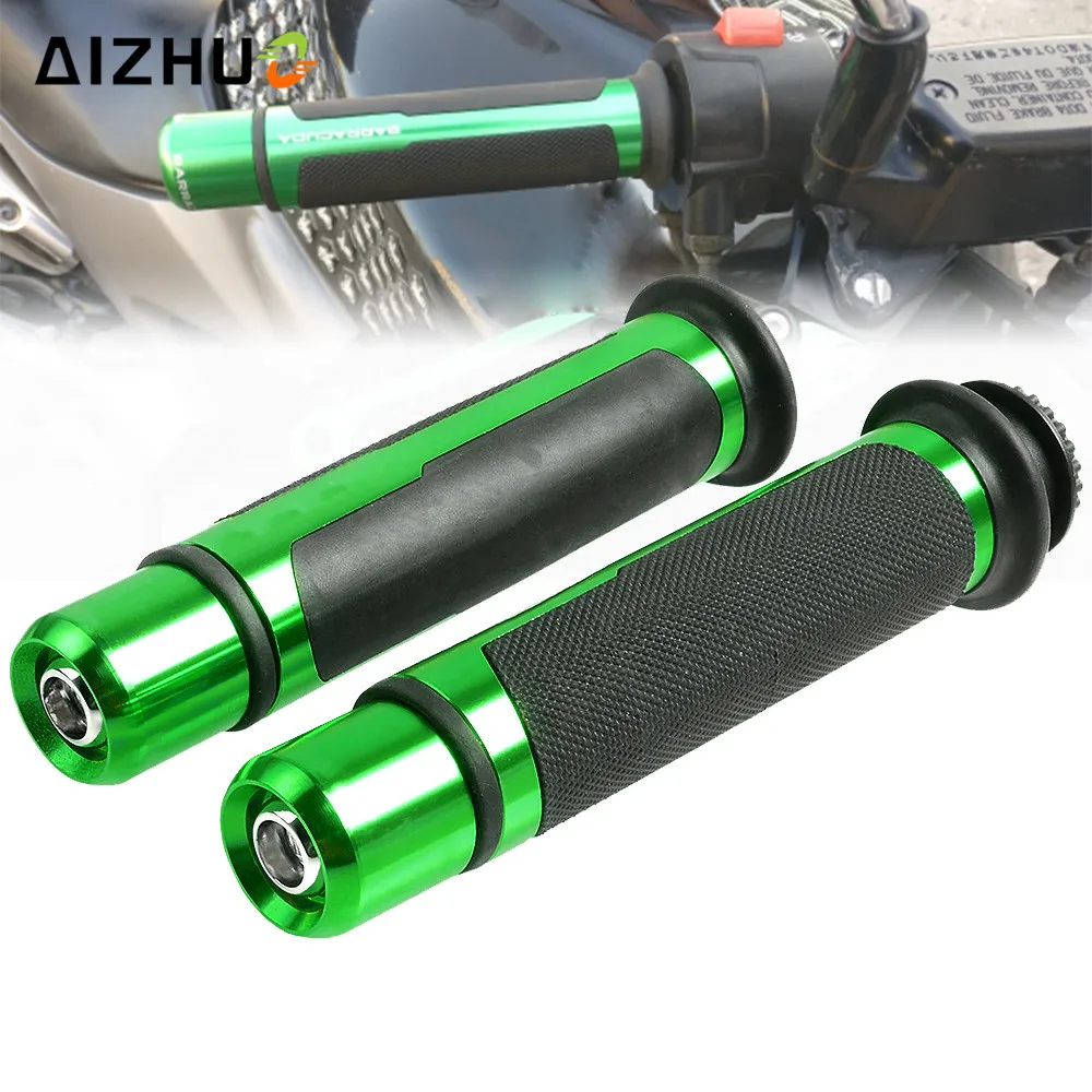 

22mm Motorcycle Handle Grip CNC Aluminum handlebar Grips For kawasaki ninja 250R 300 650 ZX6R 636 ZX6RR ZX9R ZX10R ZX12R ZX14R