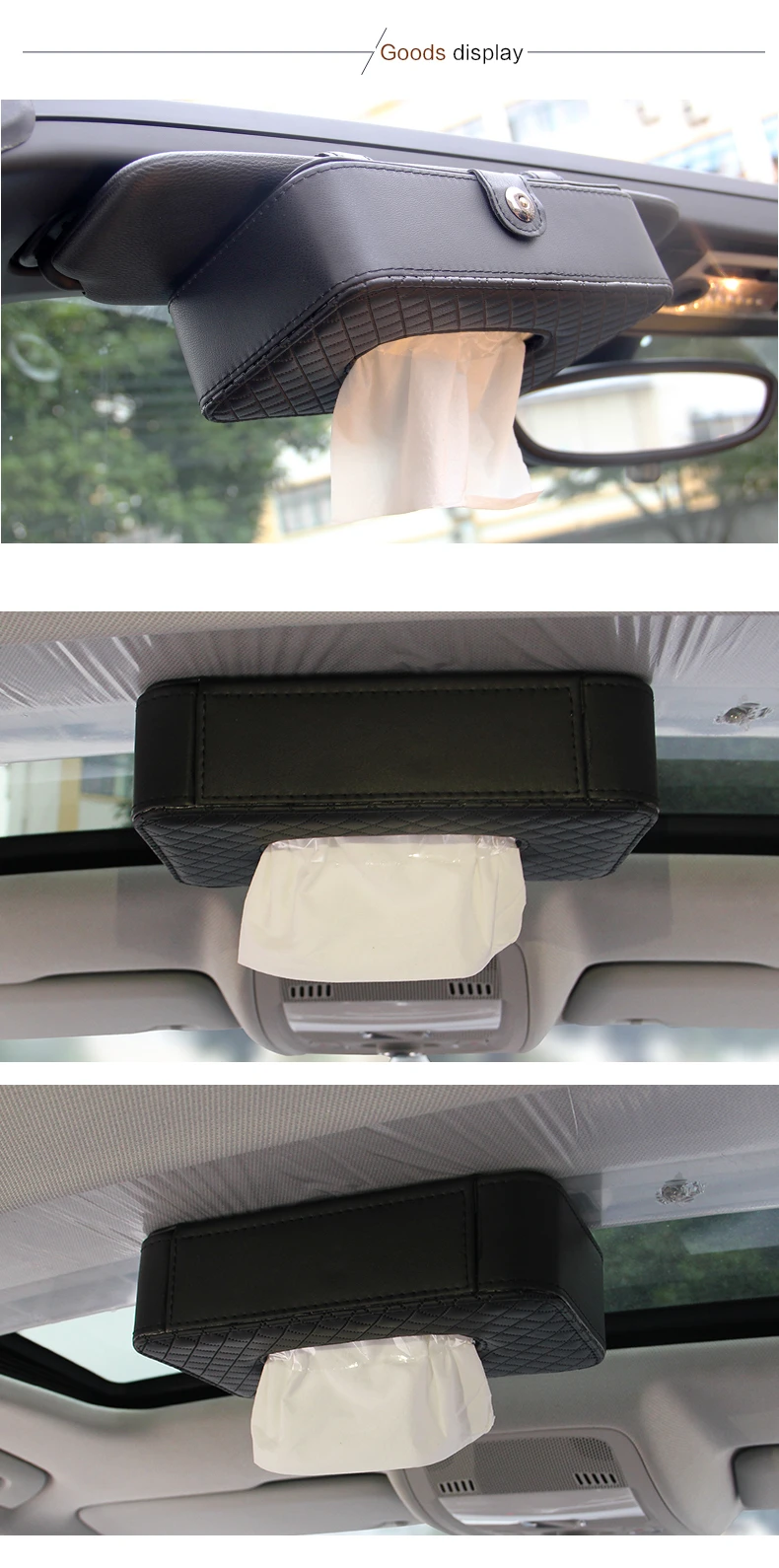Caixa de Papel para Pendurar Retângulo de Viseira Caixa de Couro para Lenços de Carro Suporte para Papel Recipiente Toalha Guardanapo 4 carro, recipiente, toalha, guardanapo, suporte para papel