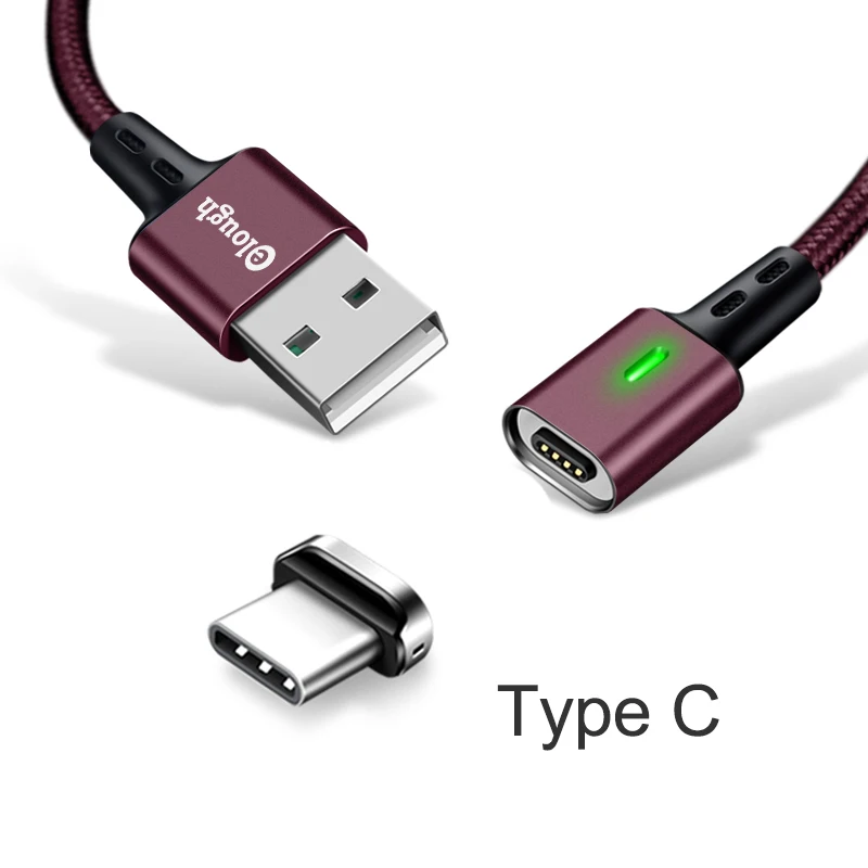 1 м 3 А USB Магнитный зарядный кабель для iPhone usb type c Micro USB 3 в 1 Магнитный зарядный кабель для iPhone X XR 8 7 6 - Цвет: TYPEC HEAD cable