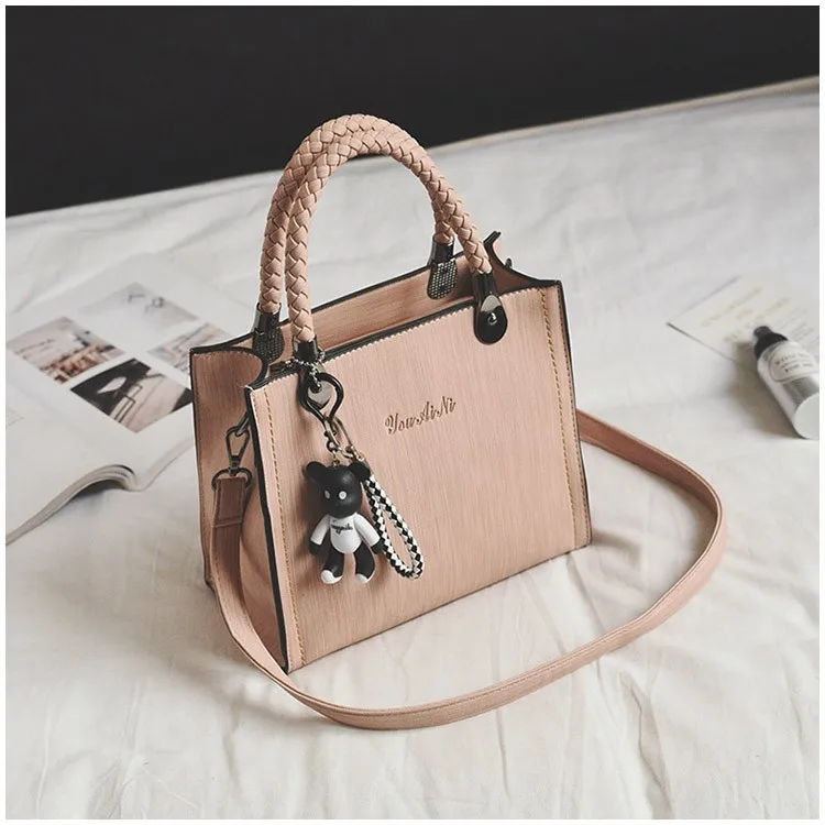 Herald модная женская сумка, винтажная сумка, Повседневная сумка, сумки с клапаном, качественные кожаные сумки на плечо, женские сумки-мессенджеры с верхней ручкой - Цвет: Розовый