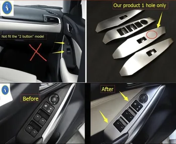 

Yimaautotrims Accessories Interior ! Door Handle Holder Window Lift Button Switch Cover Trim For Mazda 6 Sedan & Wagon 2016 2017