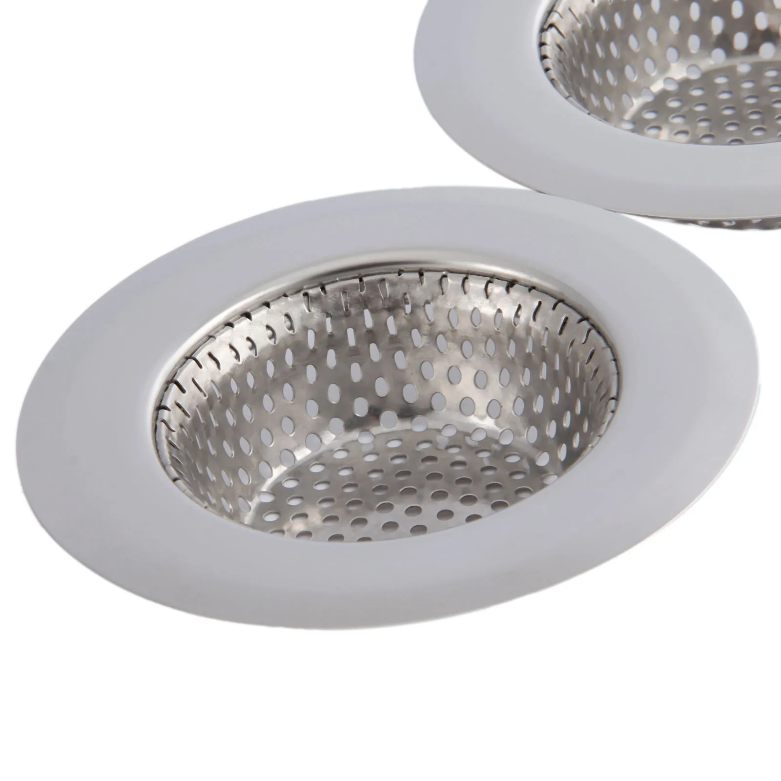Stainless Steel Kitchen Sink Strainer 11.3/9/7CM Diameter Wide Rim Stainless Steel Sink Drain Cover for Kitchen Bathroom Shower