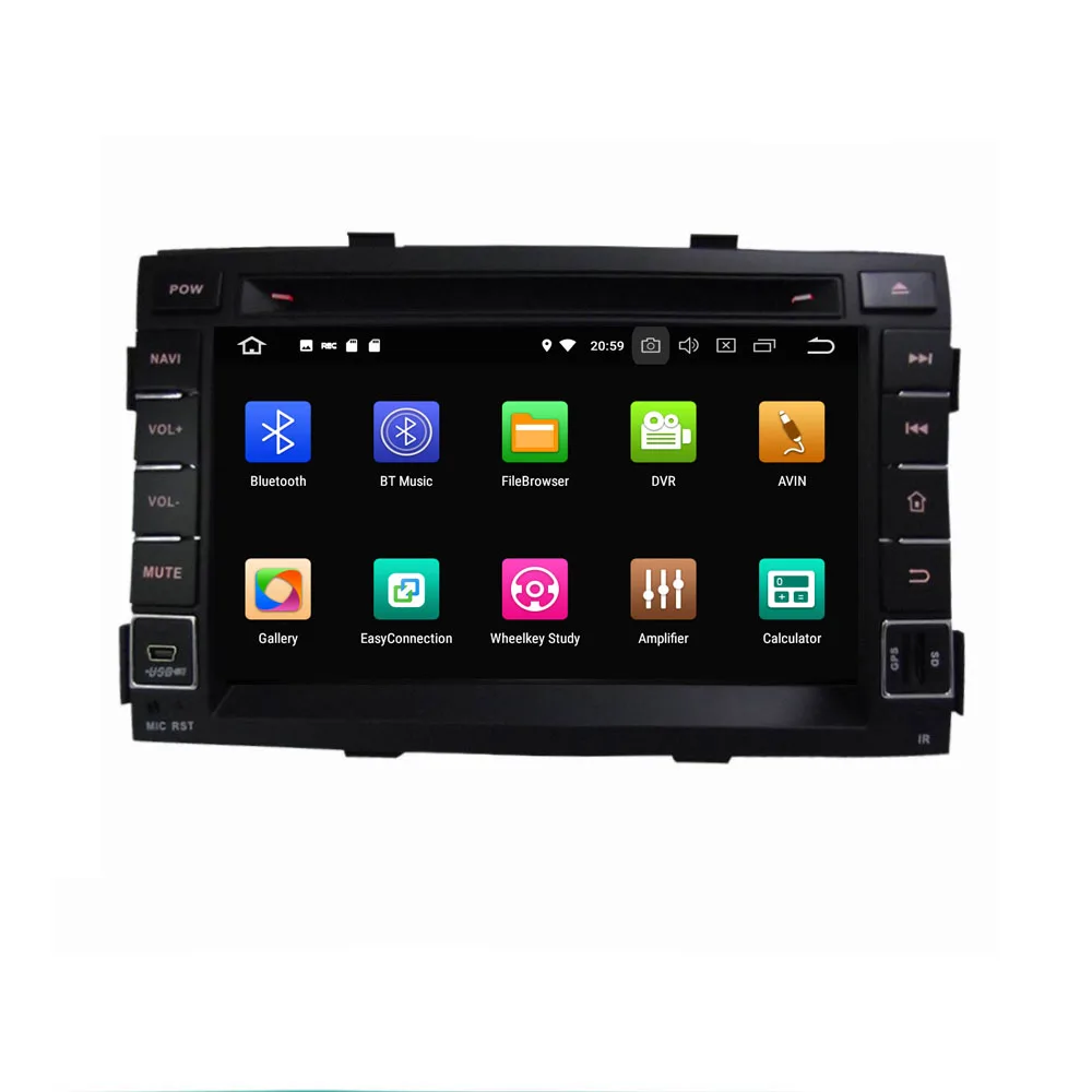 Best KLYDE 7" 2 Din 8 Core Android 8.0 Car DVD Player For KIA SORENTO 2011 Car Multimedia Player 32GB 1024*600 Car Radio 1