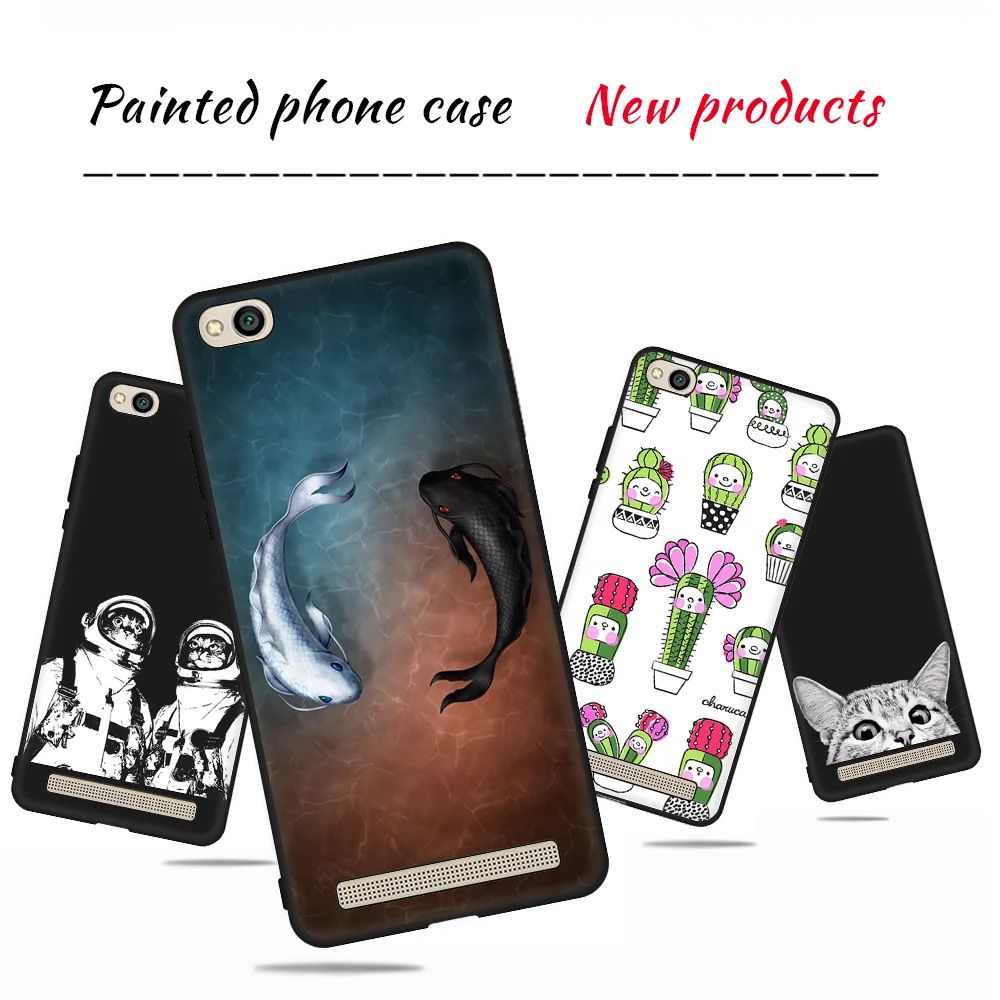

EKDME Lovely Pattern Phone Case For Xiaomi Redmi 5 Plus Note 4X 4 5A 4A Painted TPU Back Cover For Xiaomi Mi A1 Mi 5X Shell Capa