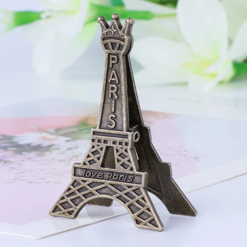Винтаж Эйфелева башня Париж металла памятки Бумага клип для украшения сообщение фото JUL-26A