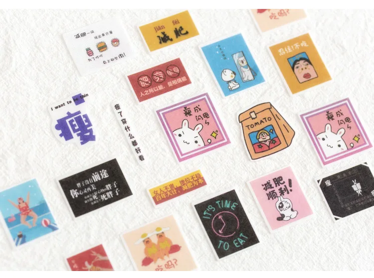 60 шт./упак. забавные необычные декоративные этикетки для скраббукинга этикетка-наклейка дневник Канцтовары Альбом журнал наклейки