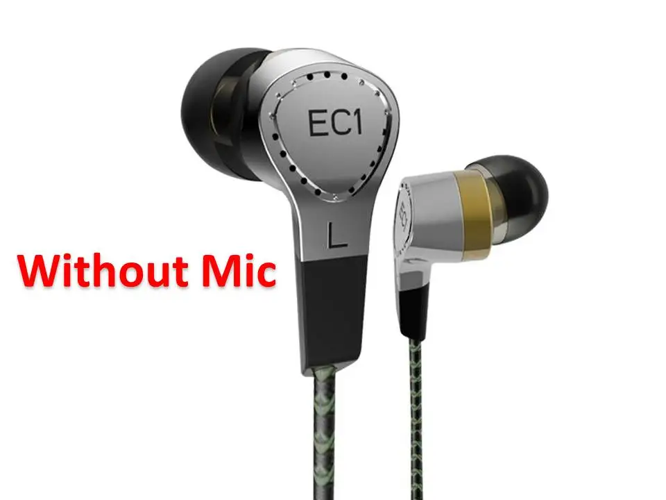 SWING EC1 Audiophile High Fidelity IEMs тройной драйвер гибридные 2BA+ Dynamic 2BA+ 1DD тройной драйвер гибридные HiFi наушники-вкладыши - Цвет: Silver Without Mic