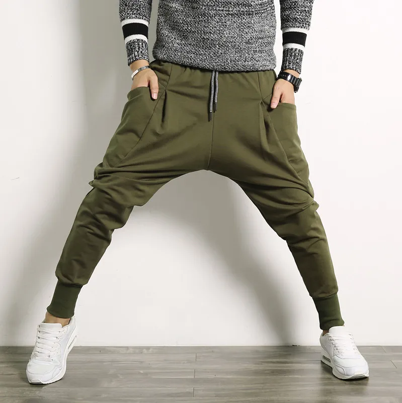 

2019 Autumn Fashion Men's Casual Pants, The Trend of Large Size Men's Hip-hop Style Harlan Pants , Men's Perform Trousers