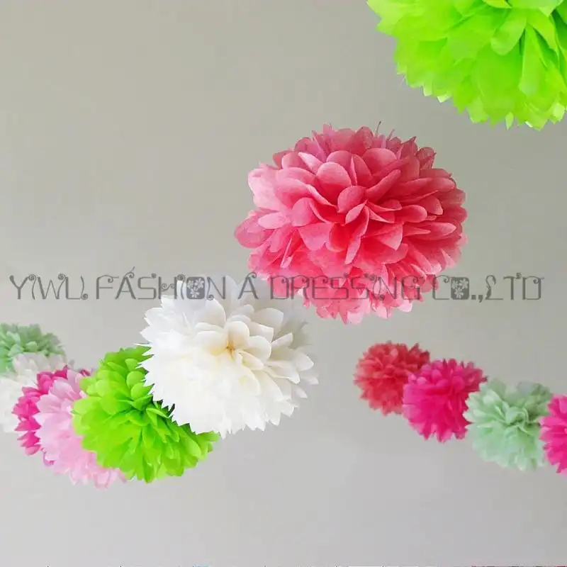 promotion 20inch 50cm giant tissue paper pom poms flowers balls hanging wedding baby shower birthday party decorations giant tissue paper flower