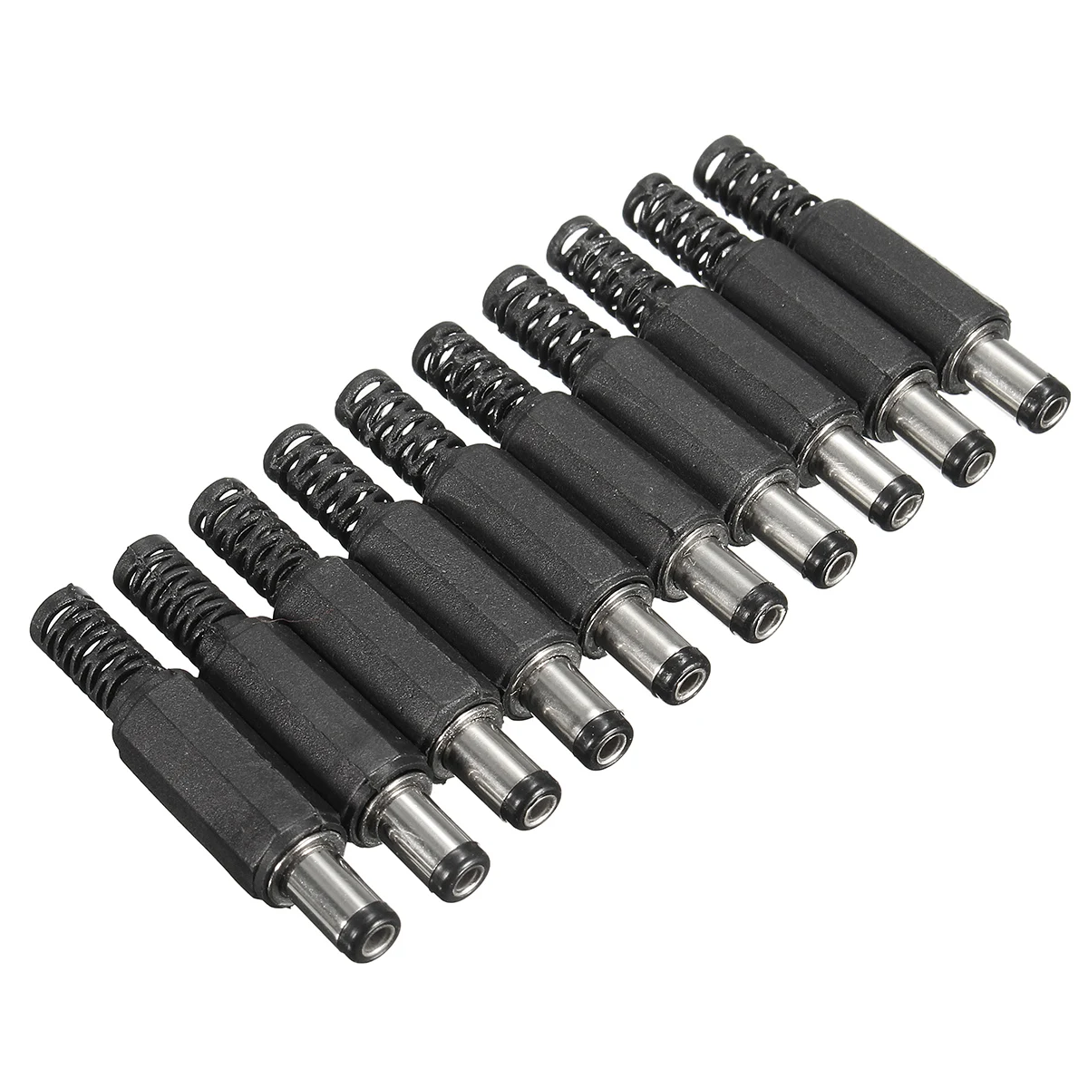 

Excellway 10Pcs 5.5x2.1mm DC Power Male Solder Barrel Tip Plug Jack Connector Socket Adapter