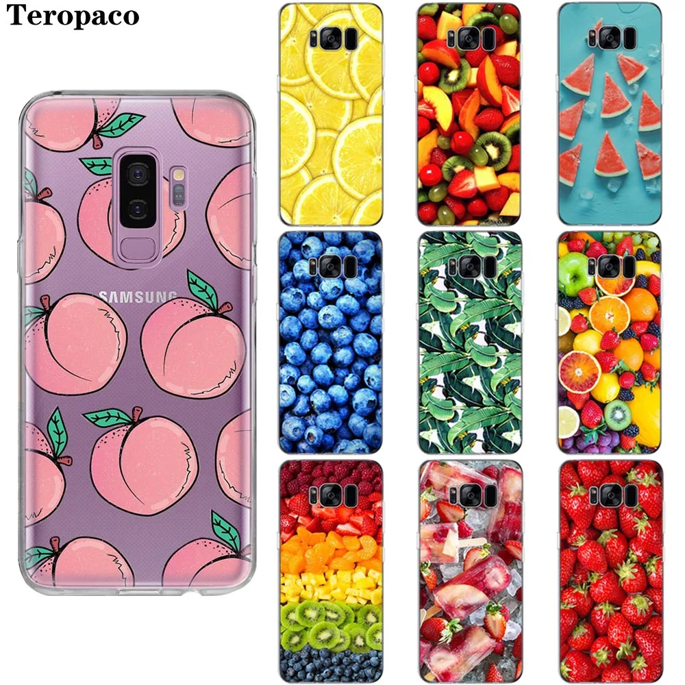 

Summer Fruit Peach Watermelon Soft Silicon Case For Samsung Galaxy S6 S7 Edge S8 S9 A6 A8 Plus 2018 Note8 A3 A5 A7 2016 2017