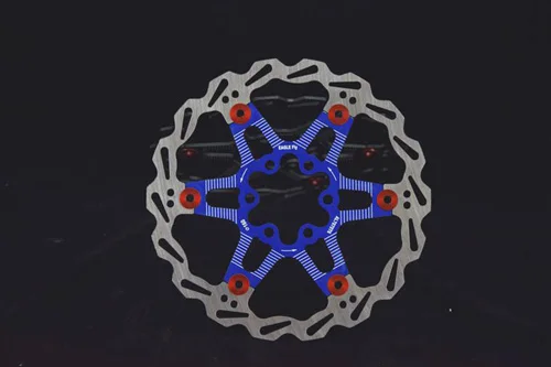 Велосипедный Дисковый Тормоз MTB DH тормозной поплавок плавающие дисковые роторы 160 мм гидрические тормозные колодки поплавок роторы запчасти для велосипеда - Цвет: blue 160mm