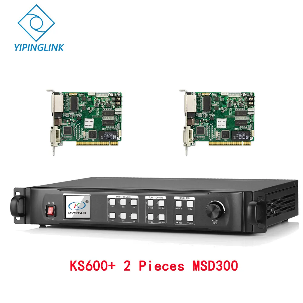 U1 with 2 MSD300 Kystar KS600 видео процессор английская версия U1 с novastar MSD300 отправка карты включены - Цвет: U1 with 2 MSD300