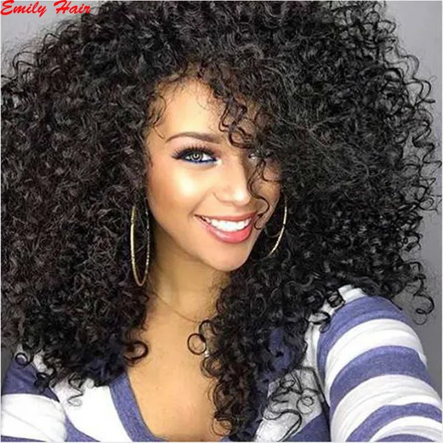 Kinky Curly Afro Wig 22"Long Cheep Female Wig Black Kinky