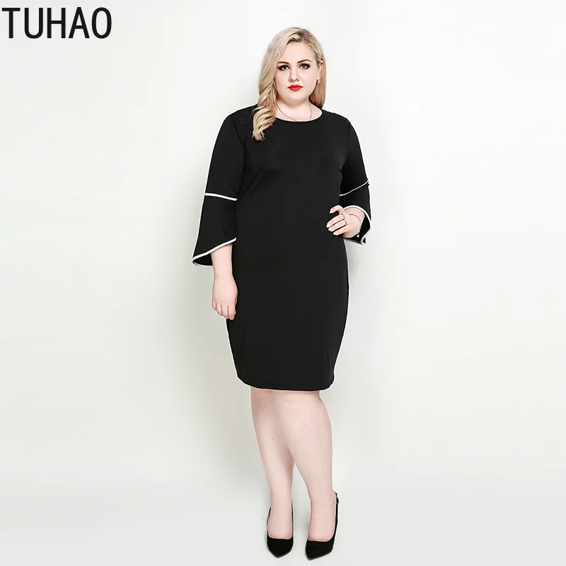 TUHAO весенние элегантные повседневные женские платья больших размеров 7XL 6XL 5XL размера плюс женские летние черные вечерние платья RL