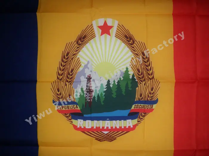 Румынии(1952-1965) Румыния Коммунистическая ФЛАГ 150X90 см(3x5FT) 120 г 100D полиэстер высокое качество баннер Ensign