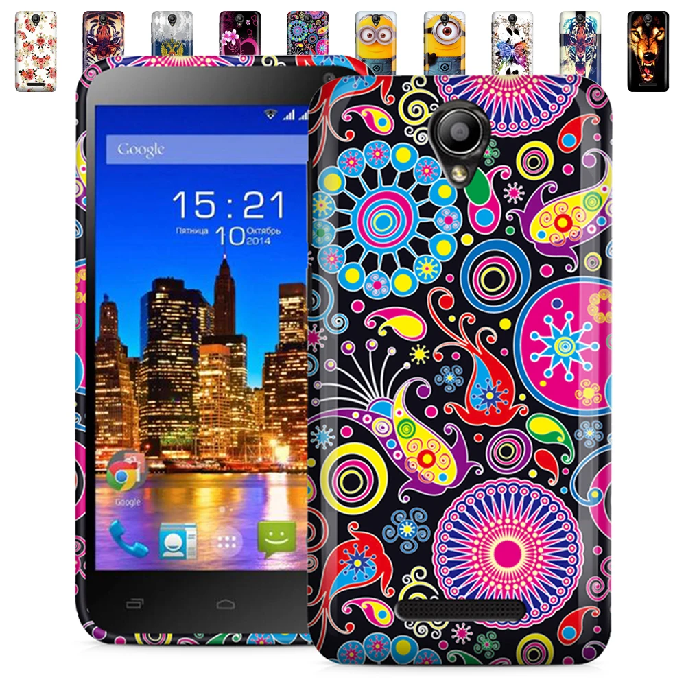 Fly IQ4514 Phone Cases For EVO Tech 4 Glossy Printed TPU Soft Gel Rubber Back Cover With Gift |