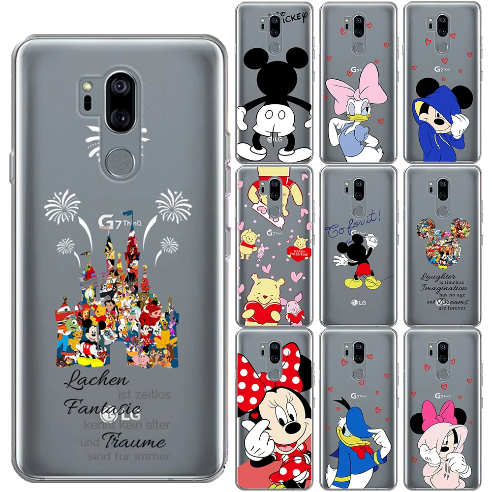 

Cute Cartoon Soft TPU Case For LG G7 6.1" Minnie Mickey luxury Silicon Transparent Phone Back Cover For Coque LG G7 ThinQ