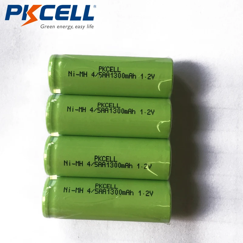 10 шт. PKCELL 4/5AA 1,2 v 1300mah Ni-MH аккумуляторная батарея 4/5 aa батареи с плоским верхом для электробритвы