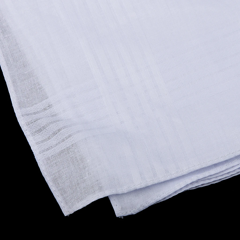 100% algodón monocolor Pañuelo de tela de 41 x 41 cm TigerTie Pañuelo de bolsillo en blanco puro 