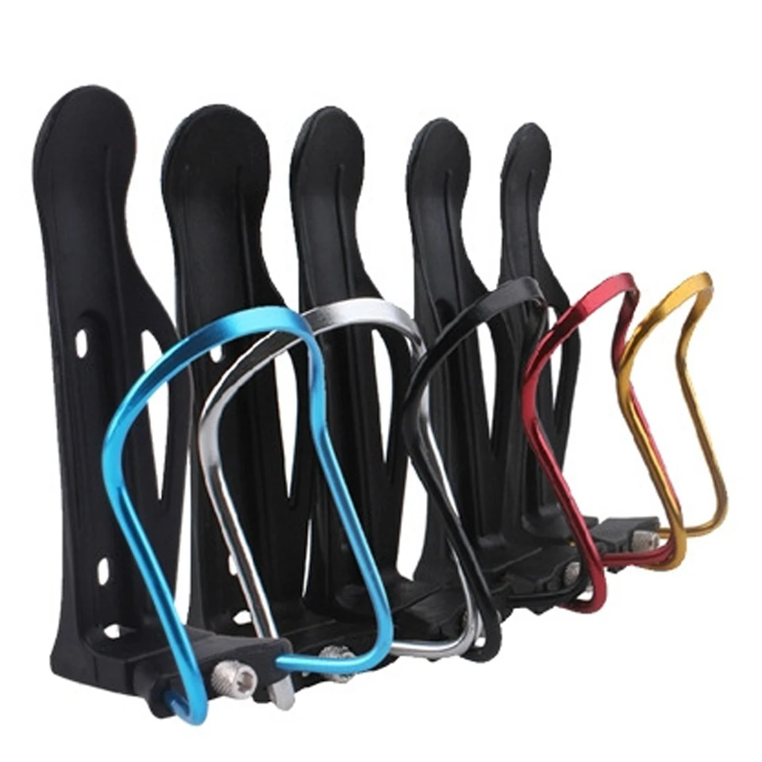 Hot Aluminum Alloy Bicycle Clip Bottle Cage Adjustable MTB Road Bike Convenient Mounted Water Bottle Holder Bicycle Accessories