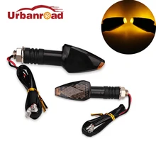 2pcs Black Motorcycle Turn Signal Led Lights Universal Motorcycle Moto Motor Motorbike Turn Signals Indicators Light Amber Lamp