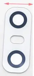 Задний тыловой объектив камеры стекло для LG G6 H870 H871 H872 LS993 VS998 запасные части с клеем - Цвет: White  With Glue