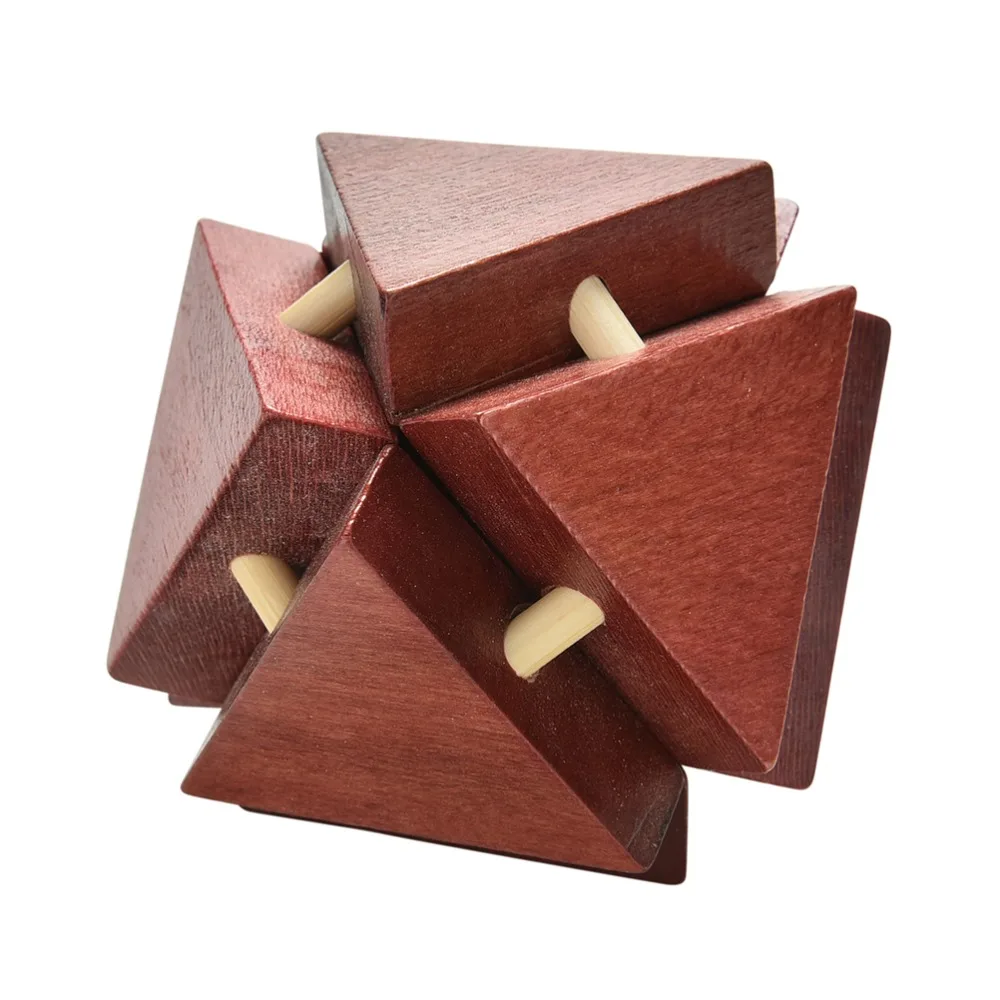 Classical Intellectual Toys Kong Ming Lock Luban Lock Wooden Educational Toy for Adult Children