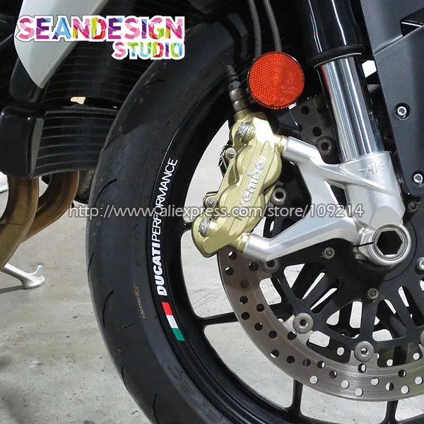 Для производительности 696 821 848 1100 1098 1199 1299 Multistrada Hypermotard 4 полосы обода наклейка светоотражающая велосипед мотоцикл