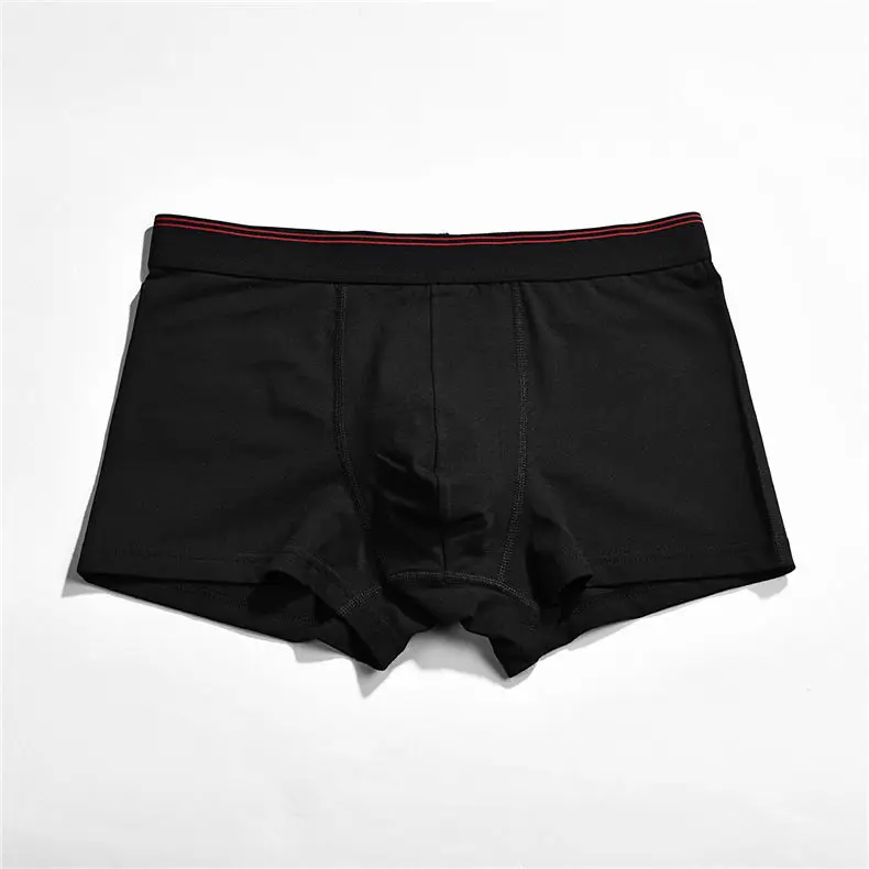 Brand MuLS 3Pcs Lot 6Color Combed Cotton Men Boxers Shorts Breathable Male Underwear Boy Bodysuit Men Under Pant Puls Size S-3XL12