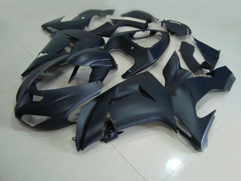 Мотоцикл обтекатель комплект для KAWASAKI Ninja ZX10R 06 07 ZX 10R 2006 2007 zx10r ABS Пластик матовые черные обтекатели комплект+ подарки KA08