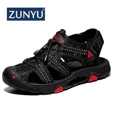 ZUNYU/ г. Летняя элегантная ткань, уличные мужские сандалии, мужская повседневная обувь Прогулочные пляжные сандалии, модные водные кроссовки