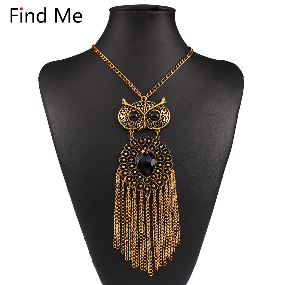 

Find Me 2019 Fashion maxi Statement Necklace & Pendants Gypsy Vintage Choker Collar Ethnic Femme boho gem necklace women Jewelry