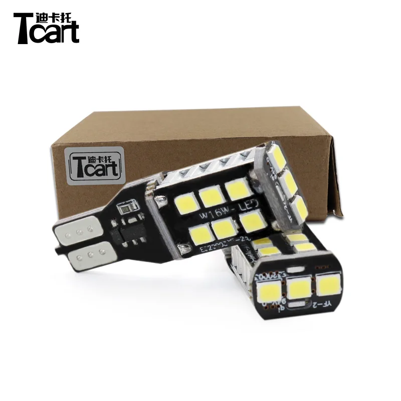 Tcart 4 шт. Авто Светодиодный лампочки Canbus Error Free T15 2835 W16W 921 Автомобильный светодиодный фары передние задние фары указателя поворота для Audi TT mk2 8j 2006