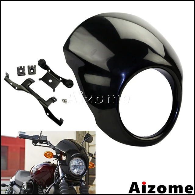 Motorcycle 5 3/4" Headlight Fairing Cut Out Headlamp Front Cover Cowl