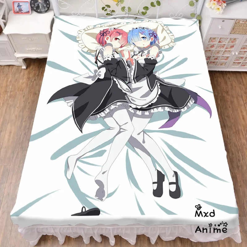 Японское аниме Re Zero kara Hajimeru Isekai Seikatsu Rem простыня плед одеяло постельное белье