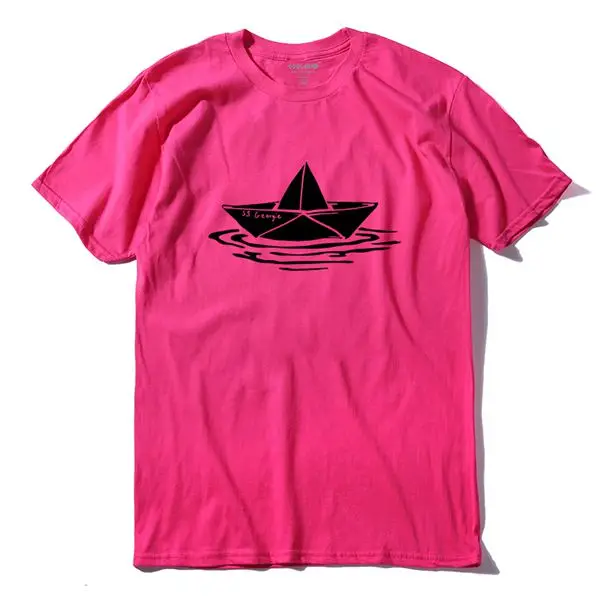 COOLMIND QI0247A Повседневная хлопковая крутая Мужская футболка с принтом лодки, летняя мужская футболка с коротким рукавом, уличная Мужская футболка, топ, футболки - Цвет: QI0247A-HLK