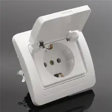 New Power Supply Socket Outlet Plug Connector Waterproof 250V 16A German Wall Socket European EU Standard New Power Supply Socket Outlet Plug Connector Waterproof 250V 16A German Wall Socket European EU Standard