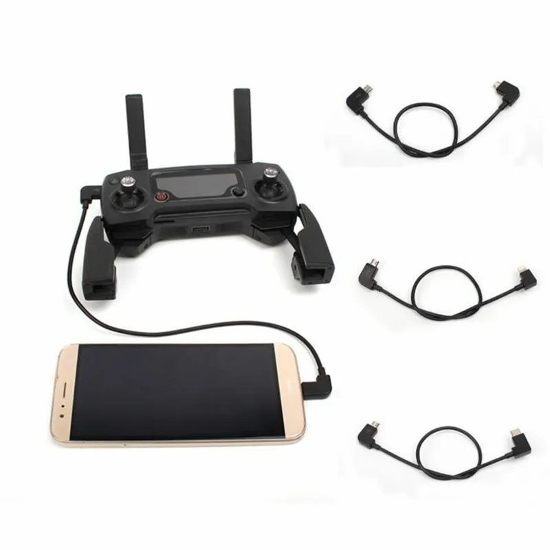 

Data Cable for DJI Spark/MAVIC Pro/Air Control Micro USB to Lighting/type C/Micro USB Adapter line for IPhone For Pad For xiaomi