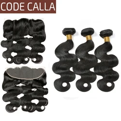 Code Calla Brazilian Unprocessed Raw Virgin hair Body Wave three bundles with 13x4 lace Frontal natural color For Hair Salon Code Calla Brazilian Unprocessed Raw Virgin hair Body Wave three bundles with 13x4 lace Frontal natural color For Hair Salon