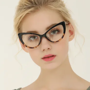 

Ladies Cat Eye Glasses Frames For Women T Frame Designer Optical EyeGlasses Fashion Eyewear Computer Glasses Retro Clear Glasses