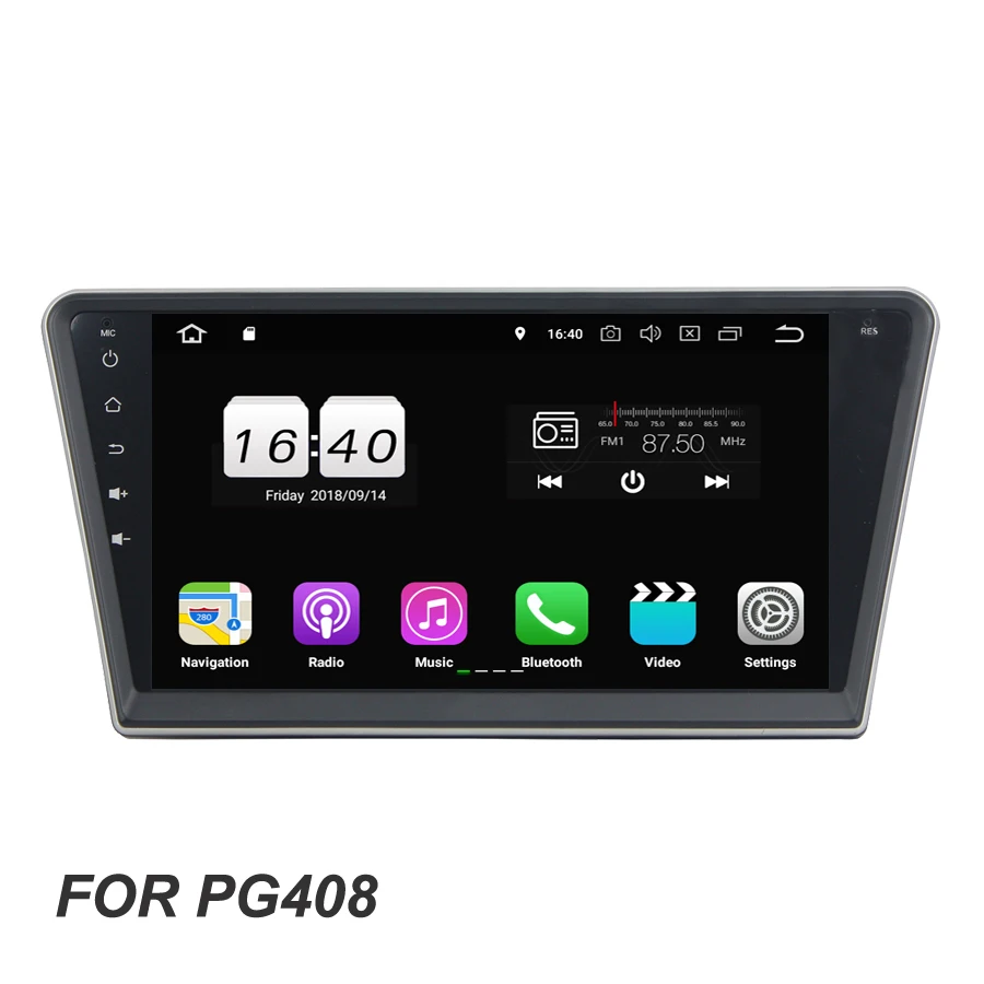 10," TDA7851 1024*600 Android 8,1 для PEUGEOT PG 408- 2 Гб ram автомобильный dvd-плеер gps ГЛОНАСС карта RDS радио wifi 4G BT 4,0