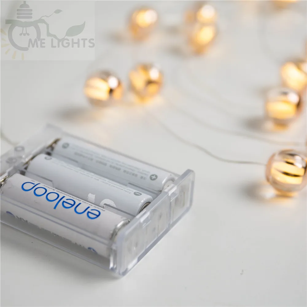New Battery Power LED Bulbs string Fairy lights UV Pumpkin Christmas string lights for party wedding decorate Holiday lights