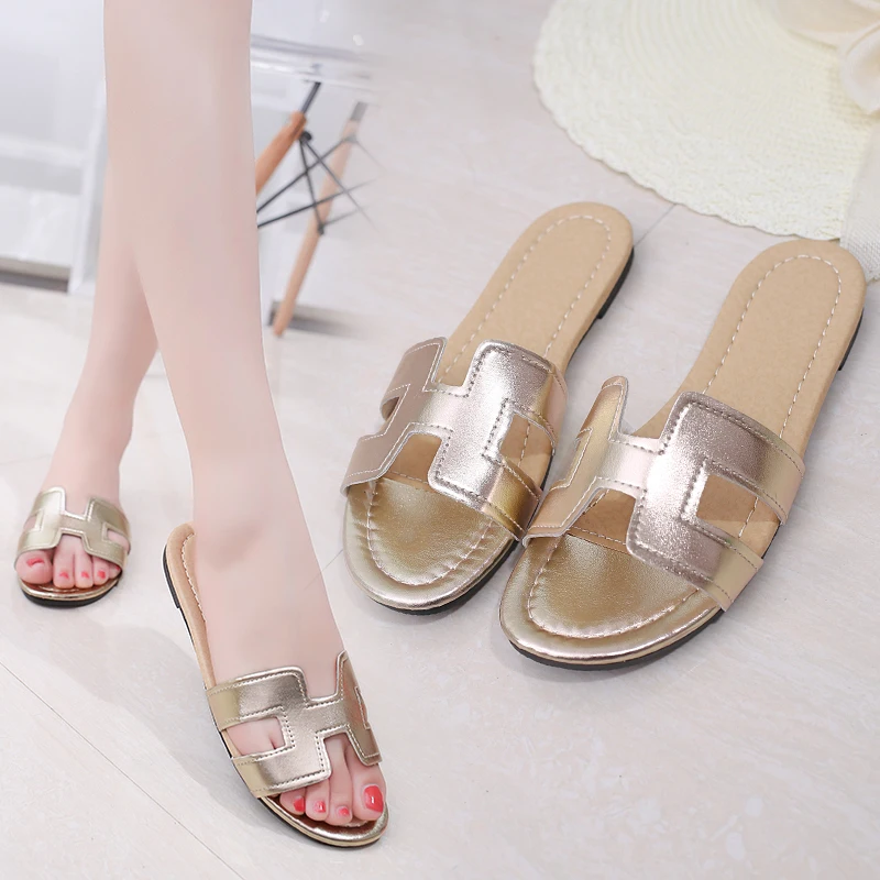 

Summer Shoes Woman Flat Sandals New Fashion Women Indoor Home Slippers Flip Flops Solid Bath Sandalias Zapatos Mujer Spring Shoe