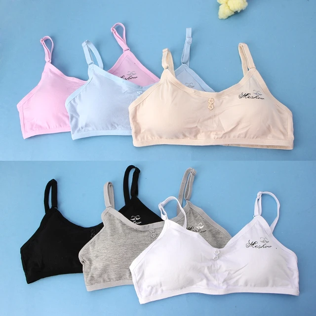 Teen Underwear Cotton Letter Print Bra For Young Girls For Yoga