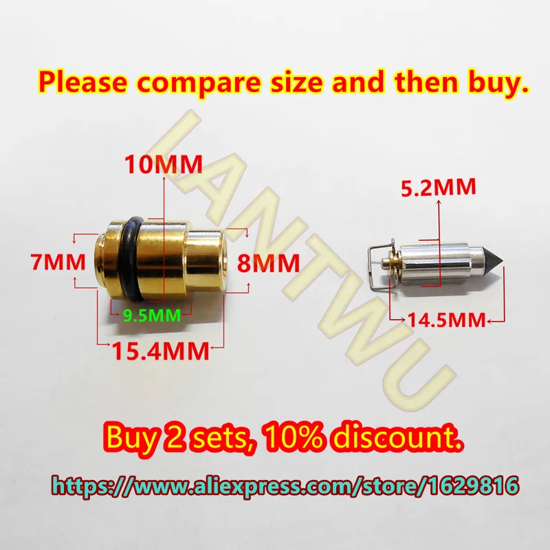 

(1 set US $ 6.2) motorcycle Mikuni carburetor Needle valve + base kit for XV125/250 XJR400 GSX GTX SPX XP FZR250/400