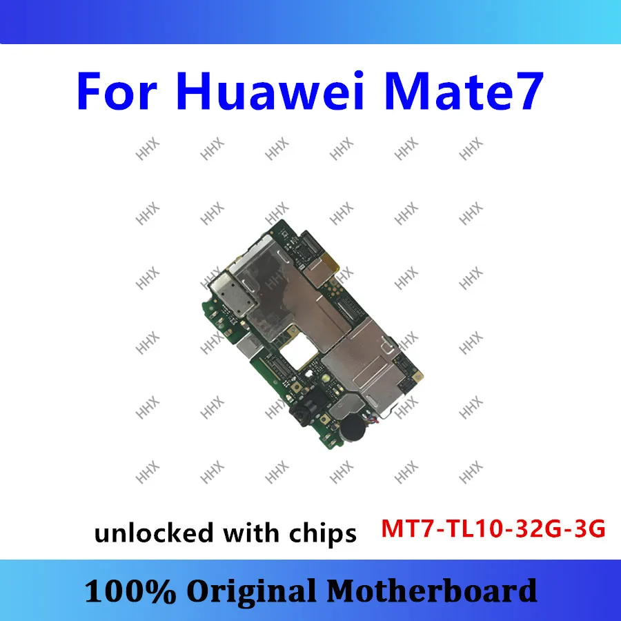 

Original logic board for Huawei Mate 7 motherboard MT7-TL10-32G-3G unlocked mate7 mainboard tested well with chips good working