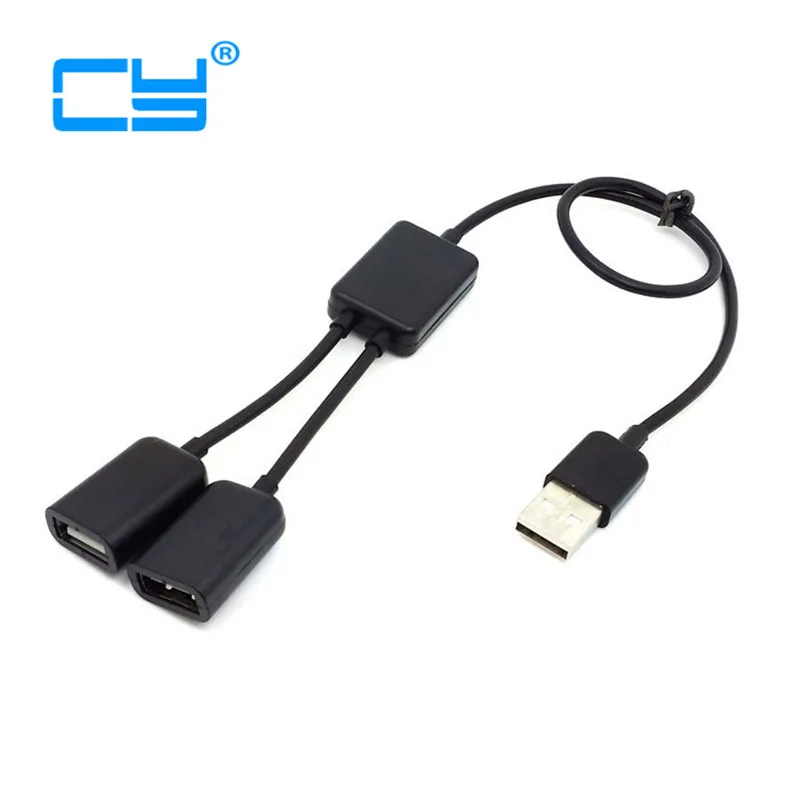 

Desktop Notebook Conputer HUB USB One Minute Two Connected Keyboard Mouse Connection Line 1 Usb To 2 Usb Cable 30cm