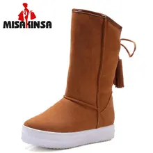 FITWEE/зимние ботинки из натуральной кожи; ботинки на меху; Короткие Зимние ботильоны; обувь на платформе со шнуровкой; женская обувь; Размеры 33-42